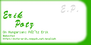 erik potz business card